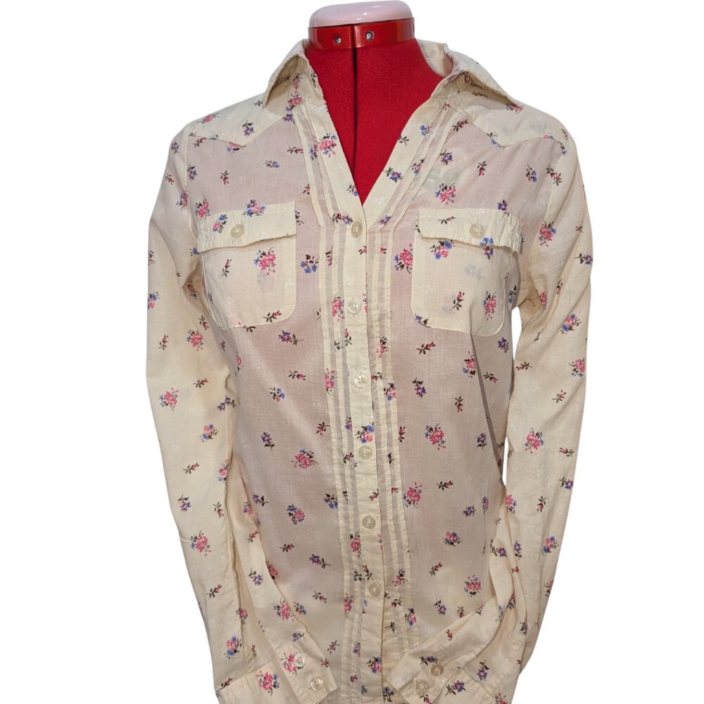 Miley Cyrus 100% cotton Floral Western style shirt